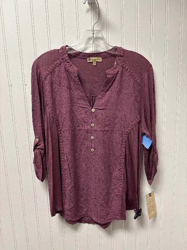 Top 3/4 Sleeve By Democracy In Mauve, Size: M