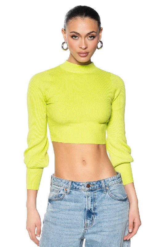 OUT OF THE BOX LONG SLEEVE MOCK NECK RIBBED SWEATER