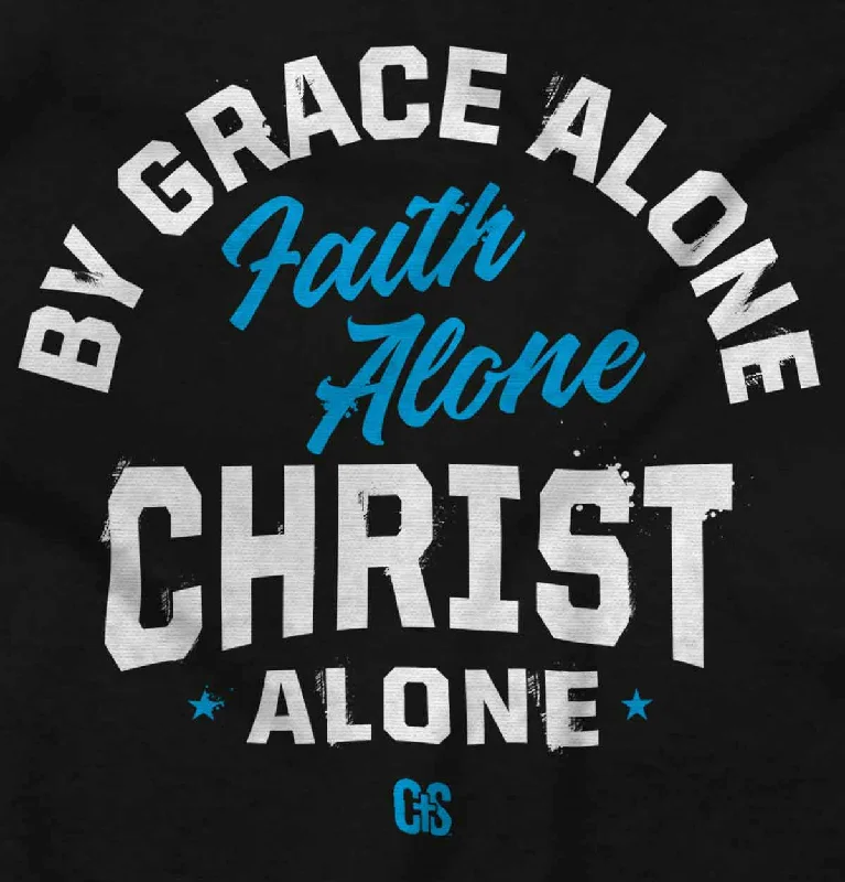 Grace Faith Christ Alone Crop Top T Shirt