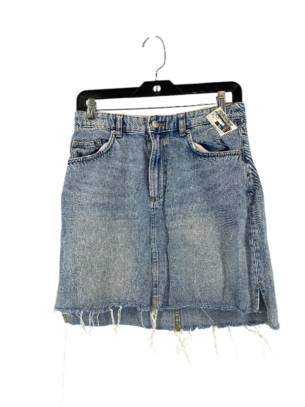 Skirt Mini & Short By H&m In Blue Denim, Size: 8