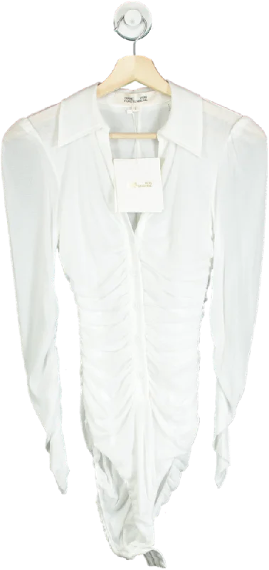 Diane Von Furstenberg Ivory Giorgi Bodysuit UK S