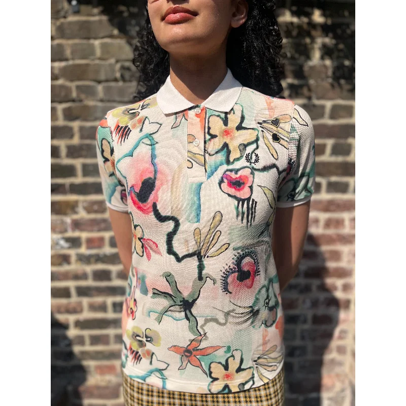 Fred Perry X Amy Winehouse - Women's SG7120 Silky Peach Printed - Polo