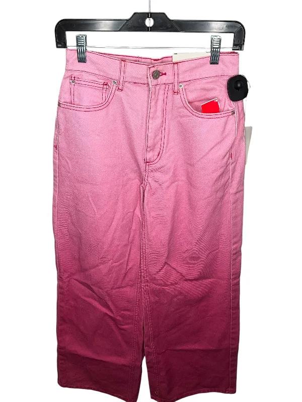 Jeans Flared By Bdg In Pink, Size: 0