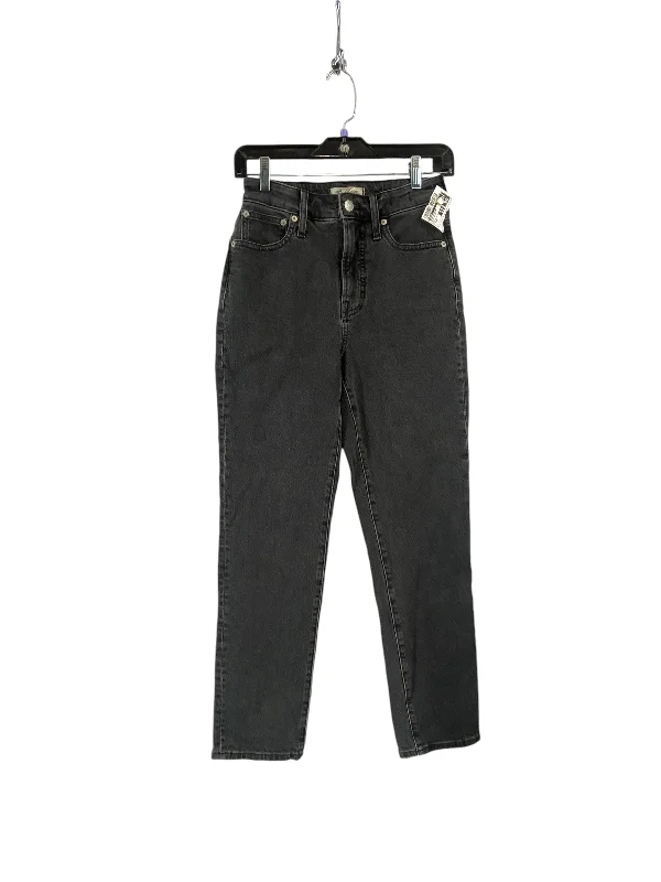 Jeans Straight By Madewell In Black Denim, Size: 24