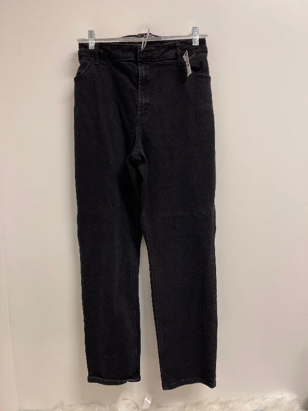 Jeans Straight By Old Navy In Black Denim, Size: 18