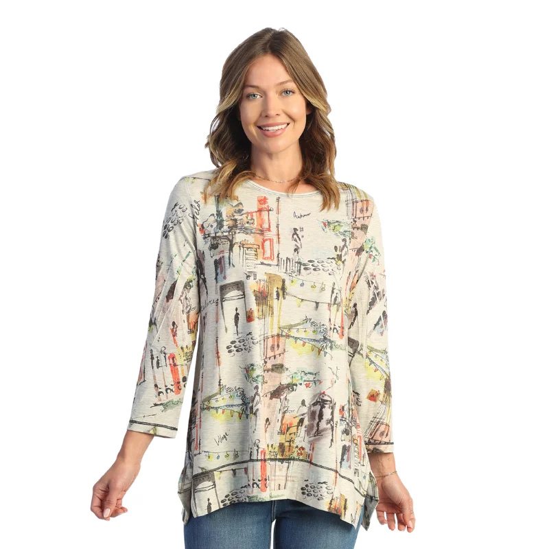 Jess & Jane "Paseo" Tunic with Diagonal Slits - ST3-1750