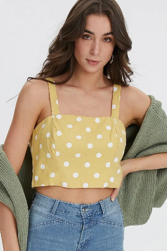 Polka Dot Piper Polka Dot Crop Top