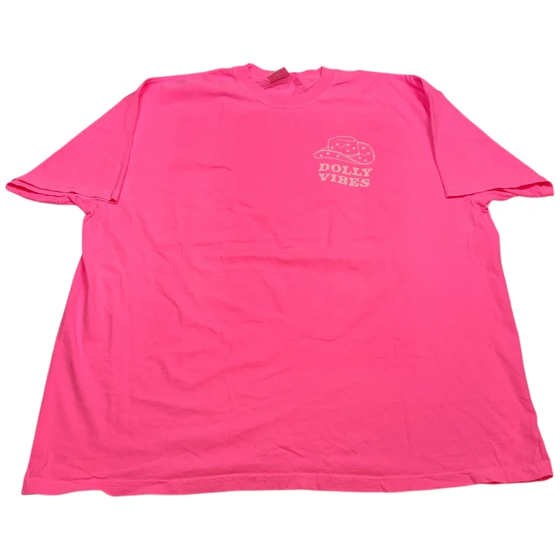 Top Short Sleeve By Comfort Colors In Pink, Size: 3x