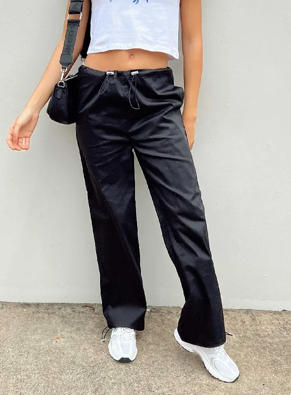 Connels Parachute Pants Black