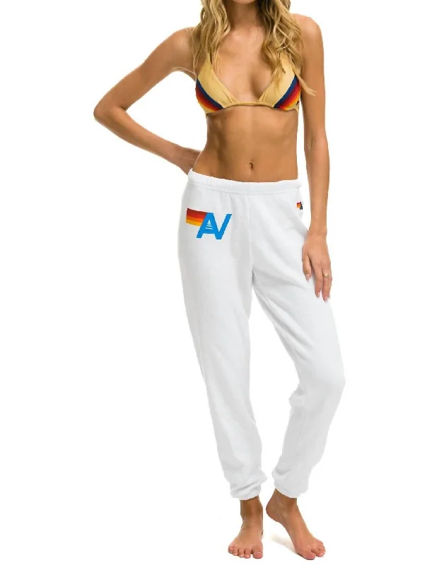 Logo Sweatpants In White/rainbow