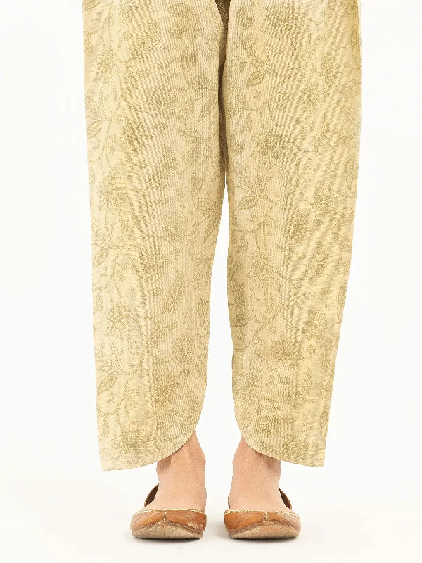 Printed Khaddar Trousers(Pret)