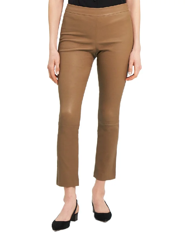 Theory Slim Kick Leather Pant