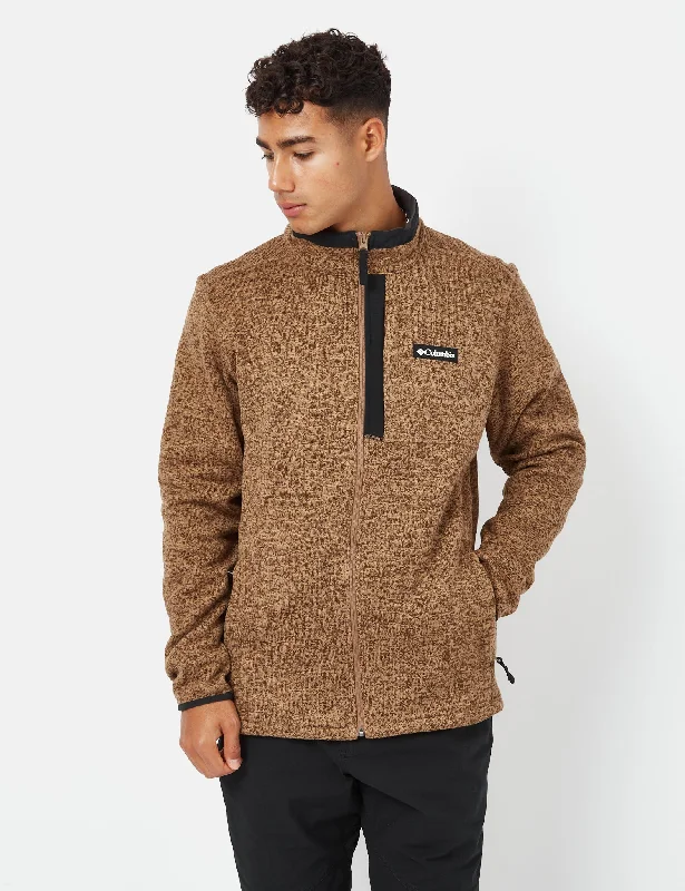 Columbia Sweater Weather Full Zip Fleece - Delta Heather Brown