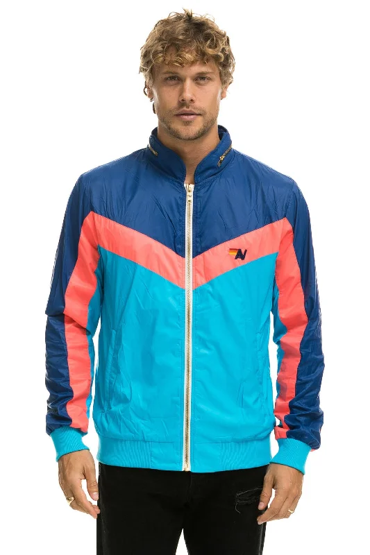 MEN'S WINDBREAKER JACKET- NEON BLUE