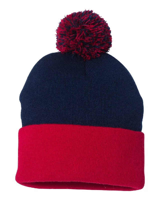 Sportsman 12" Pom-Pom Cuffed Beanie SP15