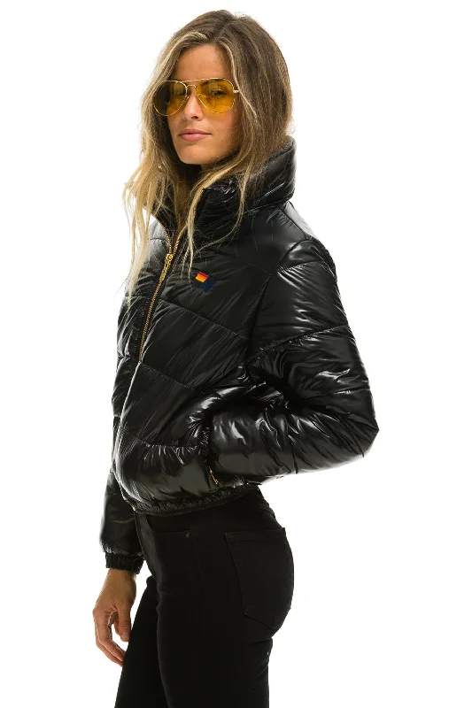 BOLT LUXE APRES PUFFER JACKET - GLOSSY BLACK