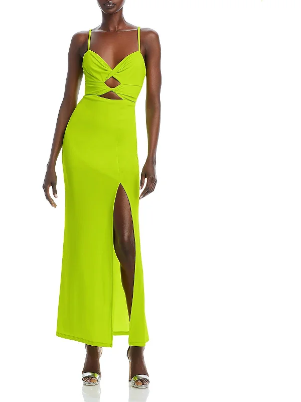 Womens Jersey Cut-Out Evening Dress