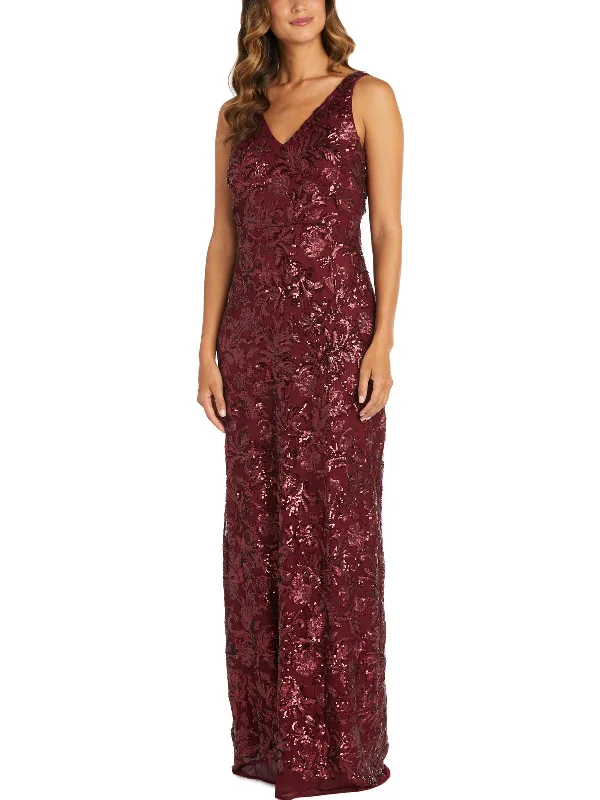 Womens Sequined Long Evening Dress