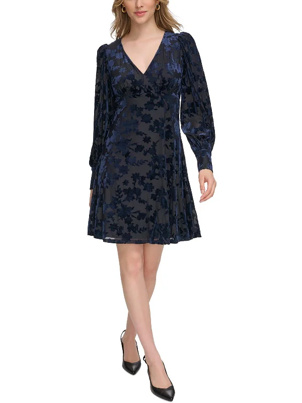 Womens Velvet Cocktail And Party Dress