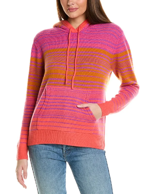 Collaboration Alicia Striped Cashmere Hoodie