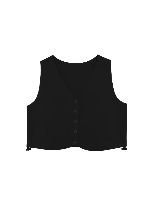 Multi-Way Vest Top (Seersucker Nori)