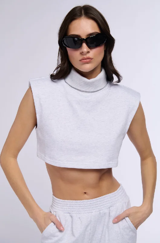 SATURDAZE TURTLENECK SLEEVELESS TOP