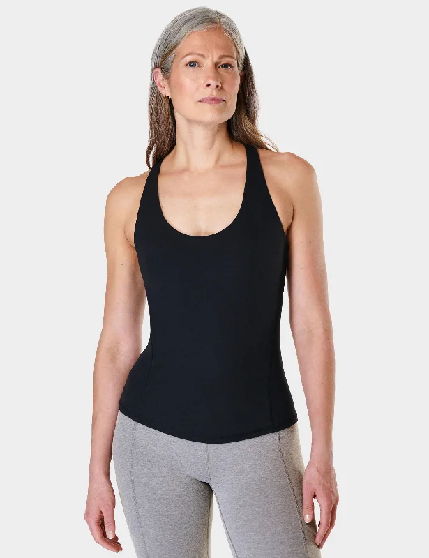 Soft Sculpt Sleek Racerback Tank - Black