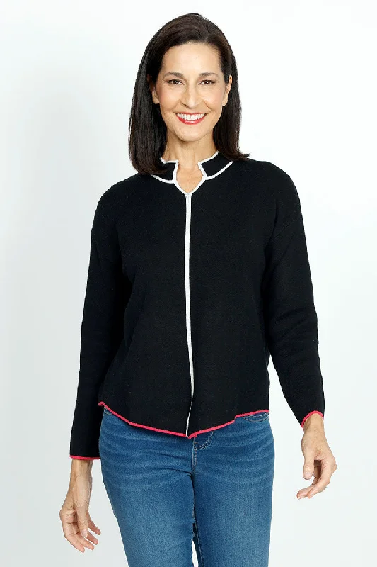 Zaket & Plover Nehru Collar Sweater